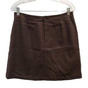 GAP Brown Lined Wool Blend Mini Skirt Women's Size 12